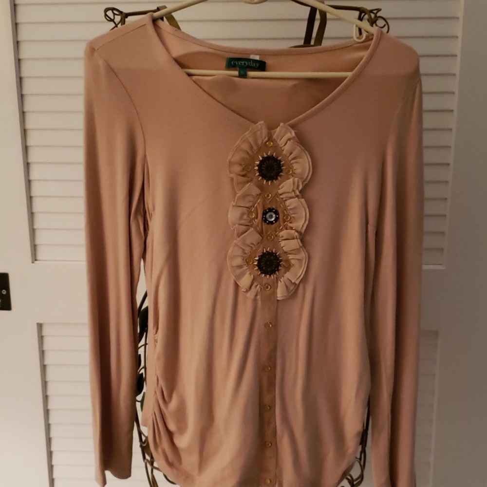 Pullover shirt embellished jewels